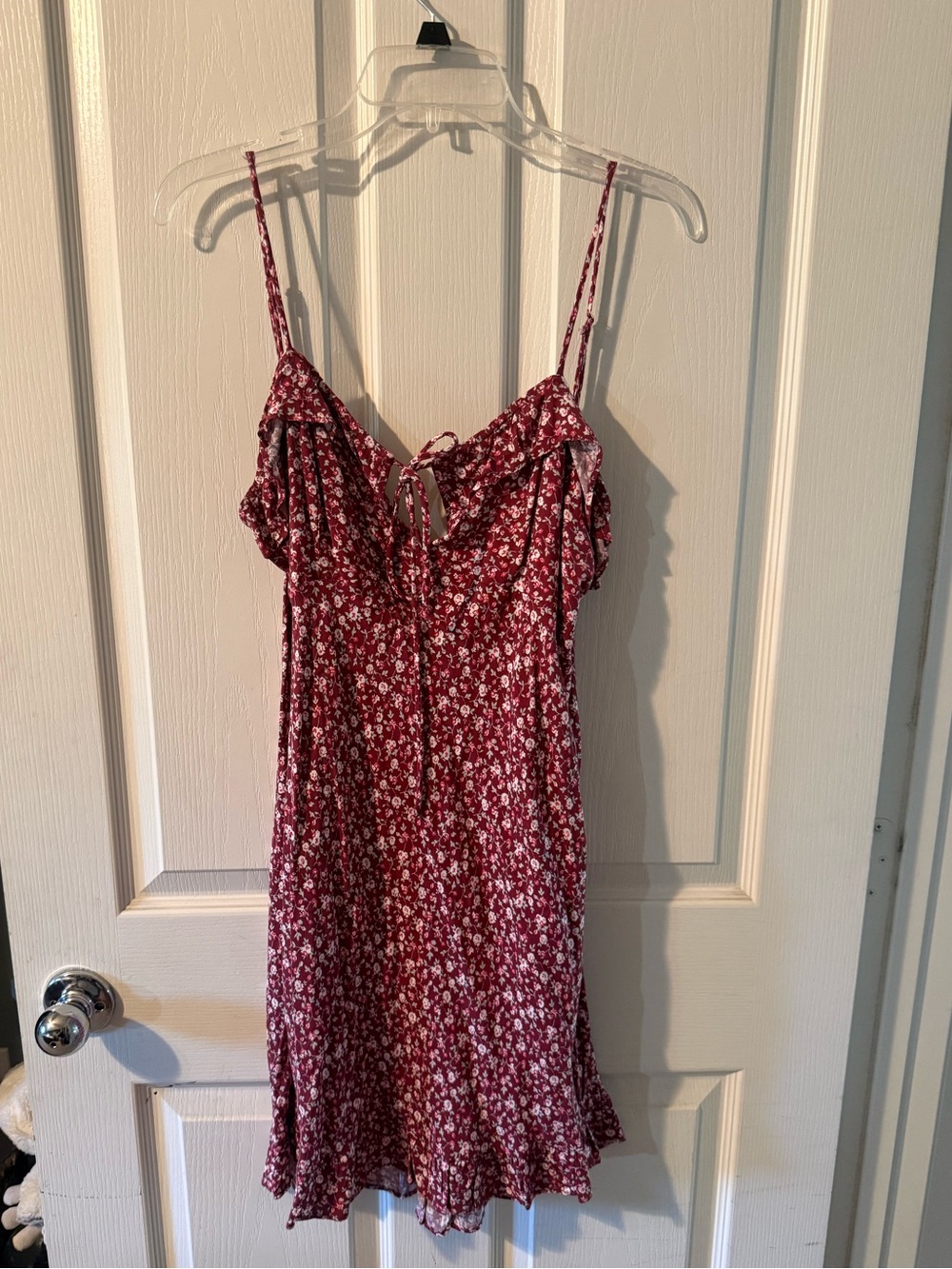 Sky and Sparrow Burgundy Floral Mini Dress